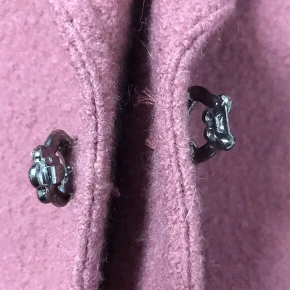 Alfred Dunner M Wool Overcoat Light Jacket in Raspberry Smoothie Pink - Picture 9 of 13